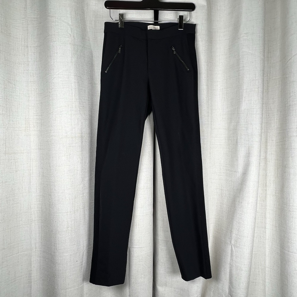 Rebecca Taylor Tuxedo Pants Black Ava Techy Black Side Stripe Slim Leg Women's 2
